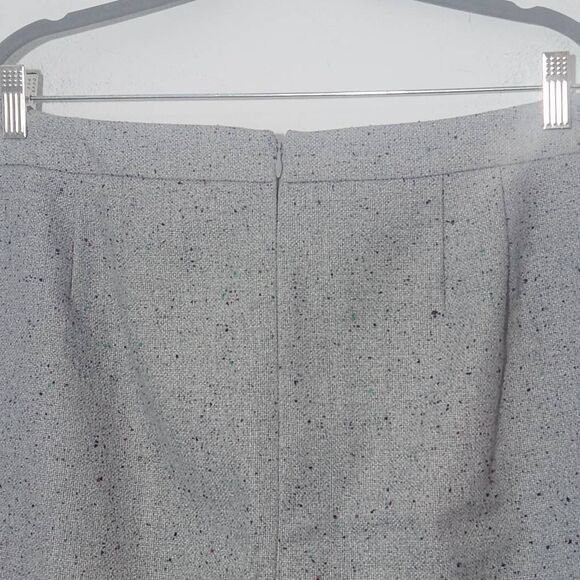 Loft Gray Straight Mini Skirt Size 14 Loft Gray Speckled Mini Tie Front Skirt - Picture 5 of 8